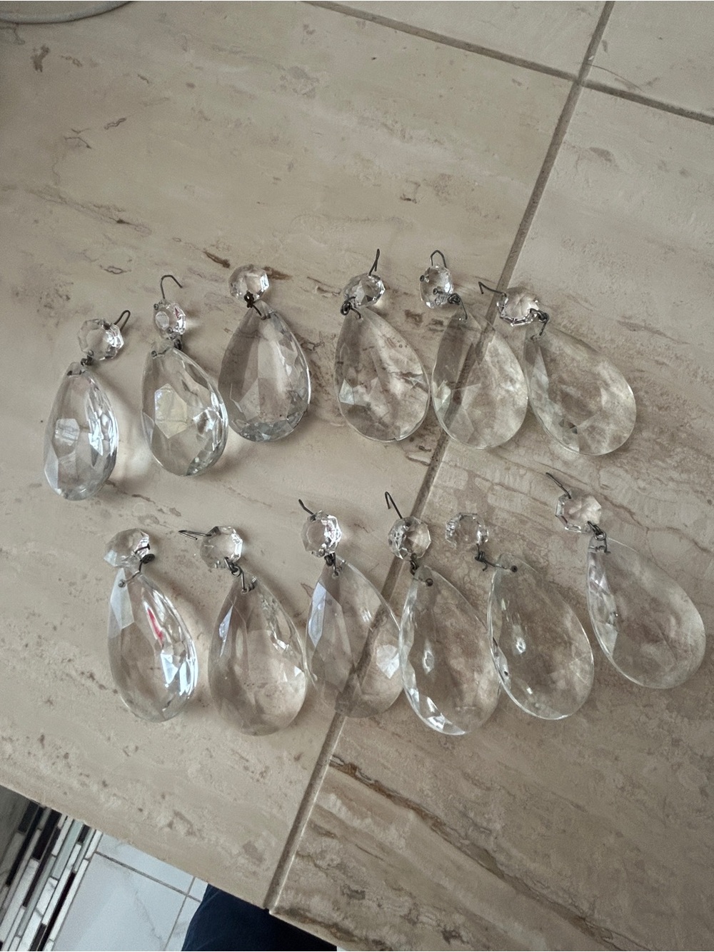 12 2” Vintage Chandelier Prisms
